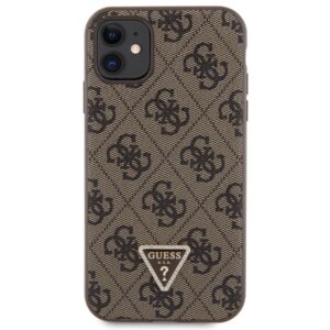 Guess GUHCN61P4TDSCPW Apple iPhone 11 / Xr 6.1" rudos spalvos kietas dėklas Crossbody 4G Metal Logo - Image 3