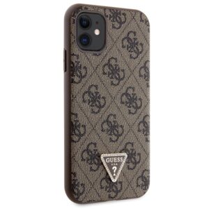 Guess GUHCN61P4TDSCPW Apple iPhone 11 / Xr 6.1" rudos spalvos kietas dėklas Crossbody 4G Metal Logo - Image 4