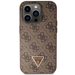 Guess GUHCP14LP4TDSCPW Apple iPhone 14 Pro 6.1" rudos spalvos kietas dėklas Crossbody 4G Metal Logo - Image 3