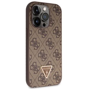 Guess GUHCP14LP4TDSCPW Apple iPhone 14 Pro 6.1" rudos spalvos kietas dėklas Crossbody 4G Metal Logo - Image 4
