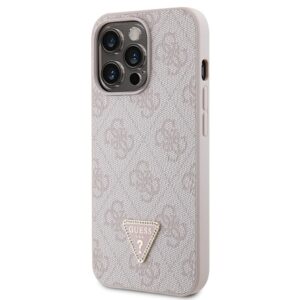 Guess GUHCP13LP4TDSCPP Apple iPhone 13 Pro / 13 6.1" rožinės spalvos kietas dėklas Crossbody 4G Metal Logo - Image 2