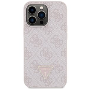 Guess GUHCP13LP4TDSCPP Apple iPhone 13 Pro / 13 6.1" rožinės spalvos kietas dėklas Crossbody 4G Metal Logo - Image 3