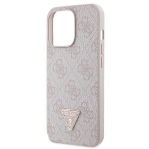 Guess GUHCP13LP4TDSCPP Apple iPhone 13 Pro / 13 6.1" rožinės spalvos kietas dėklas Crossbody 4G Metal Logo - Image 7