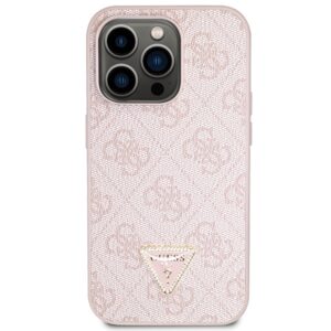 Guess GUHCP14LP4TDSCPP Apple iPhone 14 Pro 6.1" rožinės spalvos kietas dėklas Crossbody 4G Metal Logo - Image 3