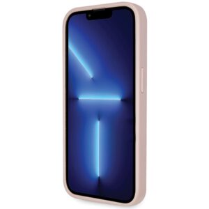 Guess GUHCP14LP4TDSCPP Apple iPhone 14 Pro 6.1" rožinės spalvos kietas dėklas Crossbody 4G Metal Logo - Image 5