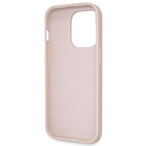 Guess GUHCP14LP4TDSCPP Apple iPhone 14 Pro 6.1" rožinės spalvos kietas dėklas Crossbody 4G Metal Logo - Image 8