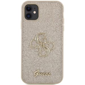 Guess GUHCN61HG4SGD Apple iPhone 11 / Xr 6.1" gold kietas dėklas Glitter Script Big 4G - Image 3