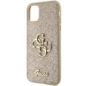 Guess GUHCN61HG4SGD Apple iPhone 11 / Xr 6.1" gold kietas dėklas Glitter Script Big 4G - Image 6