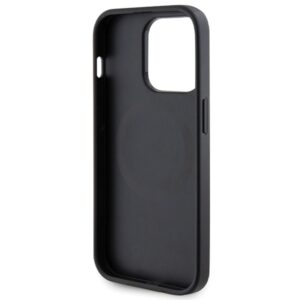 Guess GUHMP14LPSAHMCK Apple iPhone 14 Pro 6.1" juodos spalvos kietas dėklas Saffiano MagSafe - Image 7
