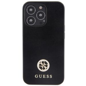 Guess GUHCP13LPS4DGPK Apple iPhone 13 Pro 6.1" juodos spalvos kietas dėklas Strass Metal Logo - Image 3