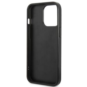 Guess GUHCP13LPS4DGPK Apple iPhone 13 Pro 6.1" juodos spalvos kietas dėklas Strass Metal Logo - Image 7