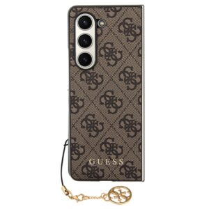 Guess GUHCZFD5GF4GBR F946 Z Fold5 rudos spalvos kietas dėklas 4G Charms Collection - Image 2