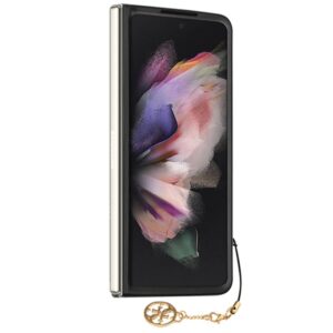 Guess GUHCZFD5GF4GBR F946 Z Fold5 rudos spalvos kietas dėklas 4G Charms Collection - Image 3