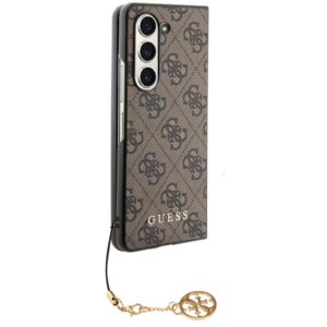 Guess GUHCZFD5GF4GBR F946 Z Fold5 rudos spalvos kietas dėklas 4G Charms Collection - Image 5