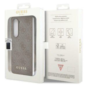 Guess GUHCZFD5GF4GBR F946 Z Fold5 rudos spalvos kietas dėklas 4G Charms Collection - Image 7