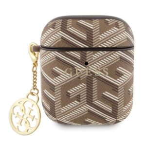 Guess GUA2PGCE4CW AirPods 1/2 dėklas rudos spalvos GCube Charm