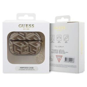Guess GUAPPGCE4CW AirPods Pro dėklas rudos spalvos GCube Charm - Image 3