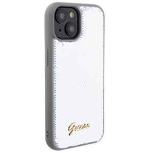 Guess GUHCP15SPSFDGSS Apple iPhone 15 / 14 / 13 6.1" silver kietas dėklas Sequin Script Metal - Image 4