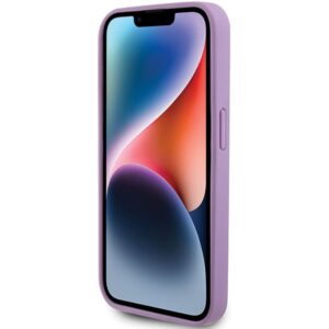 Guess GUHCP15XP4EPMU Apple iPhone 15 Pro Max 6.7" light violetinės spalvos kietas dėklas Leather 4G Stamped - Image 5