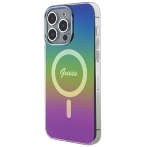Guess GUHMP15LHITSK Apple iPhone 15 Pro 6.1" rainbow kietas dėklas IML Iridescent MagSafe - Image 2