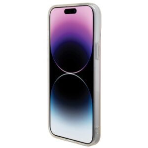 Guess GUHMP15LHITSP Apple iPhone 15 Pro 6.1" rožinės spalvos kietas dėklas IML Iridescent MagSafe - Image 5
