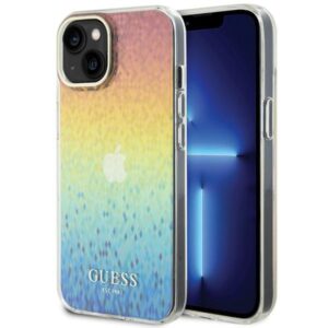 Guess GUHCP15SHDECMI Apple iPhone 15 / 14 / 13 6.1"kietas dėklas IML Faceted Mirror Disco Iridesc