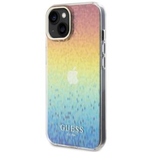 Guess GUHCP15SHDECMI Apple iPhone 15 / 14 / 13 6.1"kietas dėklas IML Faceted Mirror Disco Iridesc - Image 2