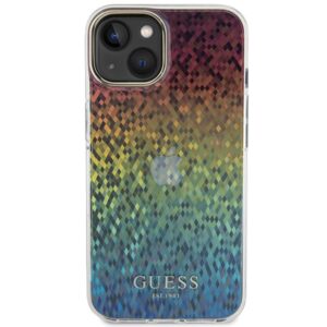 Guess GUHCP15SHDECMI Apple iPhone 15 / 14 / 13 6.1"kietas dėklas IML Faceted Mirror Disco Iridesc - Image 3