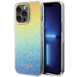 Guess GUHCP15XHDECMI Apple iPhone 15 Pro Max 6.7" kietas dėklas IML Faceted Mirror Disco Iridescen