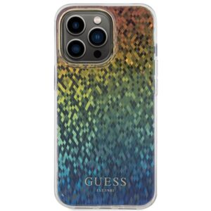 Guess GUHCP15XHDECMI Apple iPhone 15 Pro Max 6.7" kietas dėklas IML Faceted Mirror Disco Iridescen - Image 3