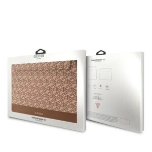 Guess Dėklas kompiuteriui GUCS16HGCFSEW 16" rudos spalvos GCube Stripes - Image 4