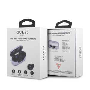 Guess GUTWST31EG TWS Bluetooth ausinės + docking station violetinės spalvos - Image 5