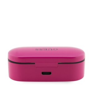 Guess GUTWST31EK TWS Bluetooth ausinės + magenta docking station - Image 3
