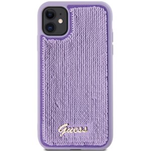 Guess GUHCN61PSFDGSU Apple iPhone 11 / Xr 6.1" violetinės spalvos kietas dėklas Sequin Script Metal - Image 3