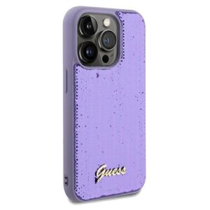 Guess GUHCP13LPSFDGSU Apple iPhone 13 Pro /13 6.1" violetinės spalvos kietas dėklas Sequin Script Metal - Image 4