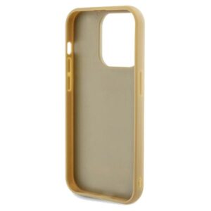 Guess GUHCP14LPMSDGSD Apple iPhone 14 Pro 6.1" gold kietas dėklas Disco Metal Script - Image 7