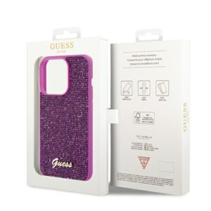 Guess GUHCP14LPMSDGSF Apple iPhone 14 Pro 6.1" fuschia kietas dėklas Disco Metal Script - Image 8