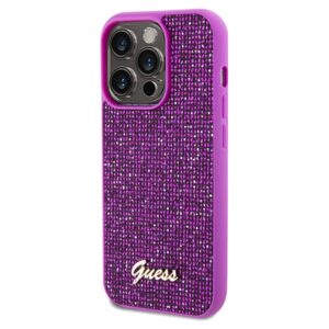 Guess GUHCP14LPMSDGSF Apple iPhone 14 Pro 6.1" fuschia kietas dėklas Disco Metal Script - Image 2