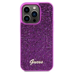 Guess GUHCP14LPMSDGSF Apple iPhone 14 Pro 6.1" fuschia kietas dėklas Disco Metal Script - Image 3