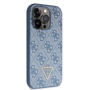 Guess GUHCP14LP4TDSCPB Apple iPhone 14 Pro 6.1" blue kietas dėklas Crossbody 4G Metal Logo - Image 4