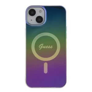 Guess GUHMP15SHITSK Apple iPhone 15 / 14 / 13 6.1" rainbow kietas dėklas IML Iridescent MagSafe - Image 3