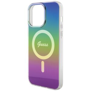 Guess GUHMP15XHITSK Apple iPhone 15 Pro Max 6.7" rainbow kietas dėklas IML Iridescent MagSafe - Image 6