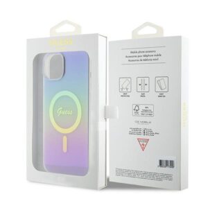 Guess GUHMP15MHITSU Apple iPhone 15 Plus/ 14 Plus 6.7" violetinės spalvos kietas dėklas IML Iridescent MagSafe - Image 8