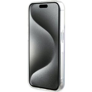 Guess GUHMP15XHITSU Apple iPhone 15 Pro Max 6.7" violetinės spalvos kietas dėklas IML Iridescent MagSafe - Image 5