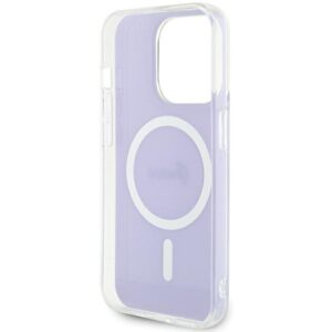 Guess GUHMP15XHITSU Apple iPhone 15 Pro Max 6.7" violetinės spalvos kietas dėklas IML Iridescent MagSafe - Image 7
