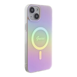 Guess GUHMP15MHITSP Apple iPhone 15 Plus/ 14 Plus 6.7" rožinės spalvos kietas dėklas IML Iridescent MagSafe - Image 4