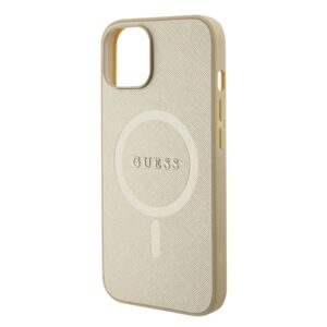 Guess GUHMP15MPSAHMCB Apple iPhone 15 Plus/ 14 Plus 6.7" gold kietas dėklas Saffiano MagSafe - Image 5