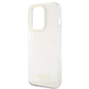 Guess GUHCP15XHDECMP Apple iPhone 15 Pro Max 6.7"rožinės spalvos kietas dėklas IML Faceted Mirror Disco Iridescent - Image 6