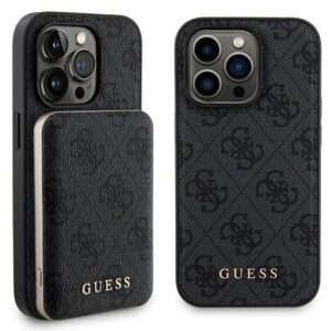 Guess GUBPM5P13X4GEMGK Set Apple iPhone 13 Pro Max 6.7" hardcase + Powerbank 5000mAh MagSafe juodos spalvos 4G