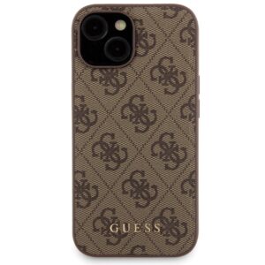 Zestaw Guess GUBPM5P15S4GEMGW Apple iPhone15 6.1" hardcase + Powerbank 5000mAh MagSafe rudos spalvos 4G Metal Logo - Image 3
